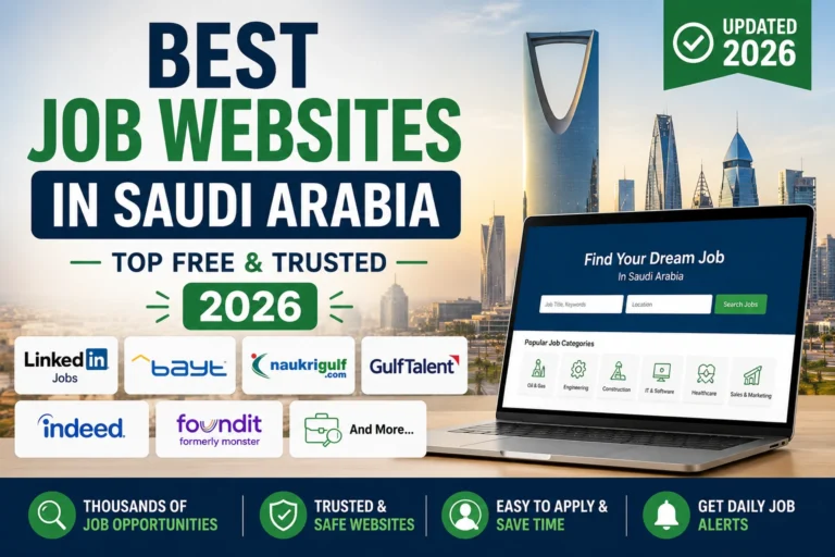 Best Job Websites in Saudi Arabia to Find Jobs in 2026 (Free & Trusted) 3 Best Job Websites in Saudi Arabia to Find Jobs in 2026 (Free & Trusted)