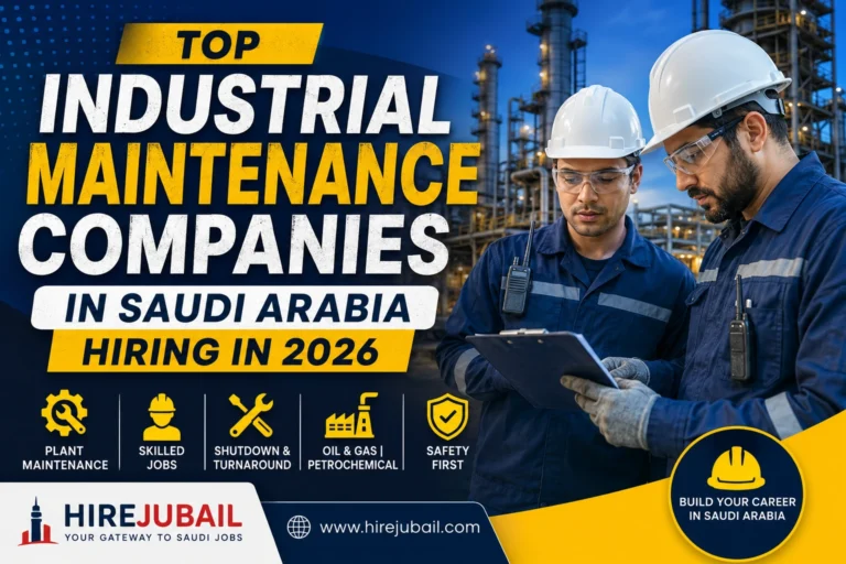 Top Industrial Maintenance Companies in Saudi Arabia providing maintenance, shutdown, and industrial services