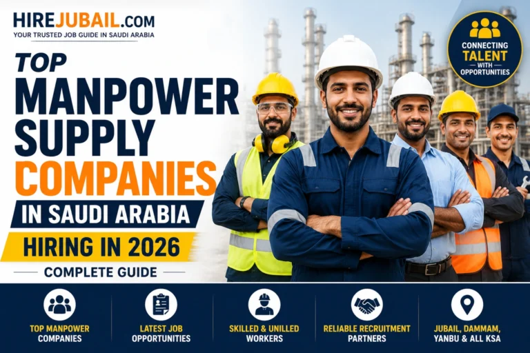 Top manpower supply companies in Saudi Arabia providing skilled workforce for oil and gas, construction, petrochemical, and industrial projects